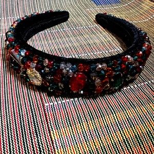 Multicolored Bejeweled Jumbo Headband